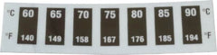 Tempil - 60°C Temp Indicating Label - 7 Ratings - Exact Tooling