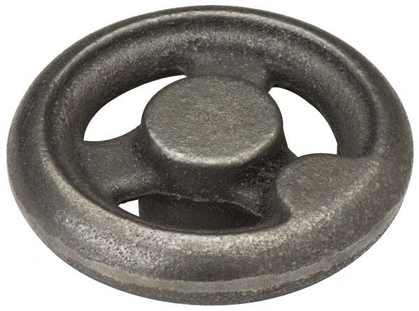 Gibraltar - 3", 3 Spoke Straight Handwheel - 1.1" Hub, Cast Iron, Plain Finish - Exact Tooling