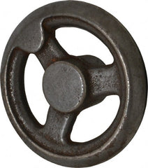 Gibraltar - 4", 3 Spoke Straight Handwheel - 1.2" Hub, Cast Iron, Plain Finish - Exact Tooling