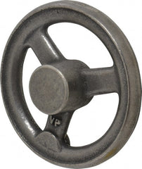 Gibraltar - 5", 3 Spoke Straight Handwheel - 1.4" Hub, Cast Iron, Plain Finish - Exact Tooling