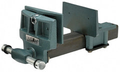 Wilton - 7" Jaw Width, 10" Jaw Opening, 4" Throat Depth, Cast Iron Woodworking Vise - 19.2" OAL x 10.2" OAW x 7.8" OAH, Rapid Action Spindle - Exact Tooling