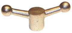Gibraltar - 2 Offset Arms, 0.624" Hole, Zinc Plated, Reamed Speed Handle - 2-1/2" High, 9/16" Arm Diam, 1-3/8" Hub Diam, 7/8" Ball Diam - Exact Tooling