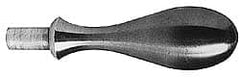 Gibraltar - 1/2" Press Fit Stem, Revolving Handwheel & Machine Handle - Carbon Steel Bulb Shape Handle, 15/16" Long Carbon Steel Stem, 5-1/8" OAL - Exact Tooling