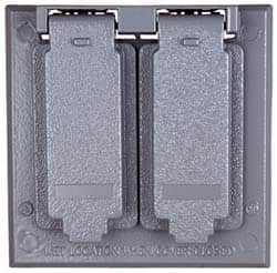 Cooper Crouse-Hinds - Electrical Outlet Box Aluminum Weatherproof Cover - Includes Gasket - Exact Tooling