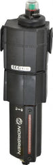 Norgren - 3/4" Port Coalescing Filter - Aluminum Bowl, Automatic Drain, 250 Max psi, 0.01 Micron Rating, 3.15" Wide x 11.4" High - Exact Tooling