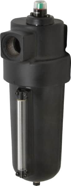 Norgren - 1" Port Coalescing Filter - Aluminum Bowl, Automatic Drain, 250 Max psi, 0.01 Micron Rating, 4-3/4" Wide x 13-1/4" High - Exact Tooling