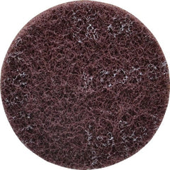 3M - 4" Medium Grade Aluminum Oxide Deburring Disc - 1/4" Center Hole, Arbor Connection, Maroon, 6,000 Max RPM - Exact Tooling