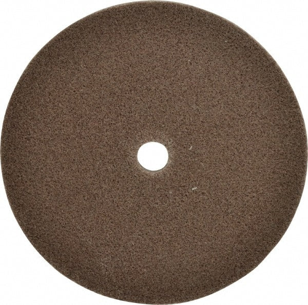3M - 6" Diam, 1/4" Face Width, 5/8" Center Hole, Medium Grade, Aluminum Oxide Deburring Wheel - Unitized, Hard Density 7 Grade, 7,500 RPM - Exact Tooling