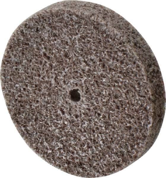 3M - 1-1/2" Diam, 1/4" Face Width, 1/8" Center Hole, Fine Grade, Aluminum Oxide Deburring Wheel - Unitized, Medium Density 5 Grade, 30,100 RPM - Exact Tooling