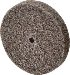 3M - 1-1/2" Diam, 1/4" Face Width, 1/8" Center Hole, Fine Grade, Aluminum Oxide Deburring Wheel - Unitized, Medium Density 5 Grade, 30,100 RPM - Exact Tooling