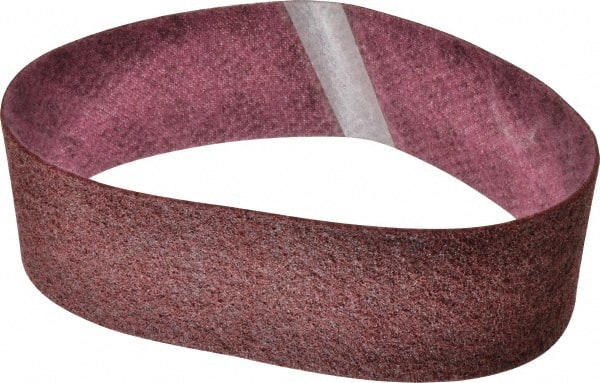 3M - 4" Wide x 36" OAL, Aluminum Oxide Abrasive Belt - Aluminum Oxide, Medium, Nonwoven, Series SC-BS - Exact Tooling
