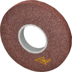 3M - 8" Diam, 1" Face Width, 3" Center Hole, Medium Grade, Aluminum Oxide Deburring Wheel - Convolute, Soft Density 4 Grade, 4,500 RPM - Exact Tooling