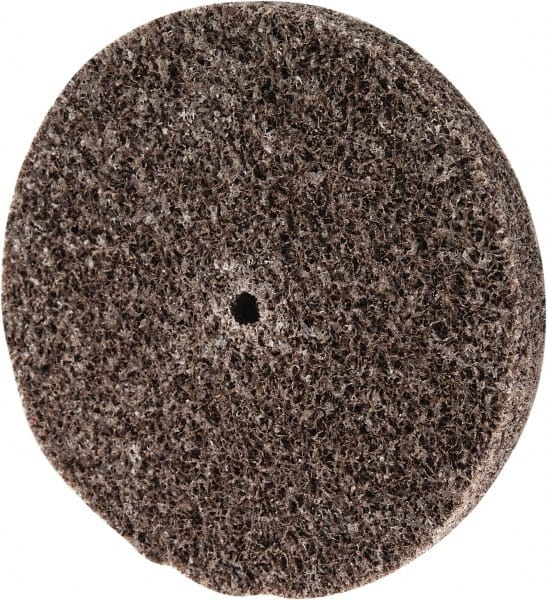 3M - 2" Diam, 1/4" Face Width, 1/8" Center Hole, Medium Grade, Aluminum Oxide Deburring Wheel - Unitized, Hard Density 7 Grade, 22,100 RPM - Exact Tooling