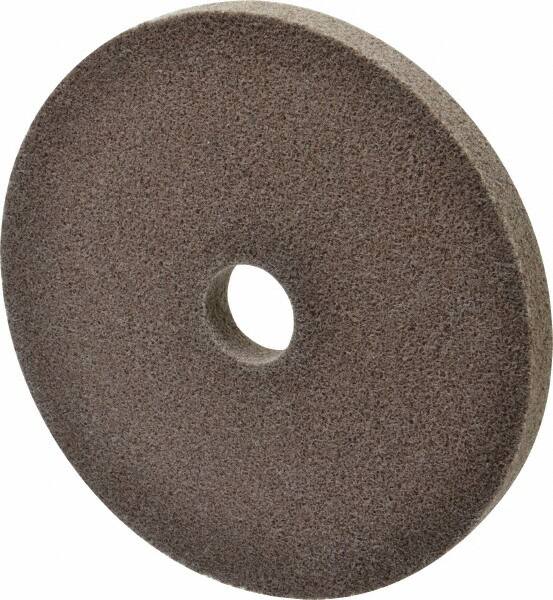 3M - 6" Diam, 1/2" Face Width, 1" Center Hole, Fine Grade, Aluminum Oxide Deburring Wheel - Unitized, Medium Density 5 Grade, 7,500 RPM - Exact Tooling
