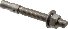 Red Head - 3/8" Diam, 3/8" Drill, 3" OAL, Wedge Expansion Concrete Anchor - 316 Stainless Steel, Hex Nut Head, Hex Drive, 1-3/4" Thread Length - Exact Tooling