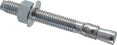 Red Head - 1/2 Inch Diameter, 1/2-13 Inch Thread, 4-1/2 Inch Overall Length, Grade 3, Wedge Expansion Concrete Anchor - Steel, Zinc Plated, 3 Inch Thread Length, Tie Wire Head, 1/2 Inch Drill - Exact Tooling