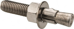 Red Head - 5/8" Diam, 5/8" Drill, 3-1/2" OAL, 5/8" Min Embedment Wedge Expansion Concrete Anchor - 304 Stainless Steel, Hex Nut Head, Hex Drive, 1-3/4" Thread Length - Exact Tooling