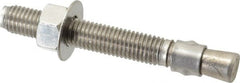 Red Head - 5/8" Diam, 5/8" Drill, 5" OAL, 2-1/2" Min Embedment Wedge Expansion Concrete Anchor - 304 Stainless Steel, Hex Nut Head, Hex Drive, 3-1/4" Thread Length - Exact Tooling