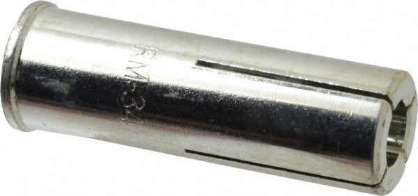 Red Head - 1" Diam, 1" Drill, 1-1/4" Min Embedment Drop-In Concrete Anchor - Grade 3 Steel, Zinc-Plated Finish, Flange Head, Slotted Drive, 1-1/4" Thread Length - Exact Tooling