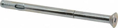 Red Head - 3/8" Diam, 3/8" Drill, 6" OAL, 1-5/8" Min Embedment Sleeve Concrete Anchor - Steel, Zinc-Plated Finish, Flat Head, Phillips Drive - Exact Tooling