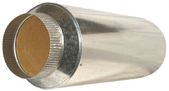 Suncourt - 12" ID Galvanized Duct Muffler - 36" Long, 26 Gage, 1 Piece - Exact Tooling