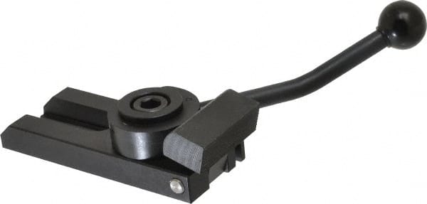 Gibraltar - 1/2-13 Stud, Extended Base, Steel Cam Action Clamp - 4-3/4" Base Len x 1-1/2" Base Height, 7-1/2" Len with Handle x 2-1/2" Height with Handle x 1-7/8" Overall Width, 5/32" Projection from Base - Exact Tooling