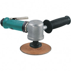 Dynabrade - 4 to 4-1/2" Disc, 15,000 RPM, Pneumatic Handheld Disc Sander - 33 CFM, 1/4 NPT Inlet, 0.55 hp, 90 psi - Exact Tooling