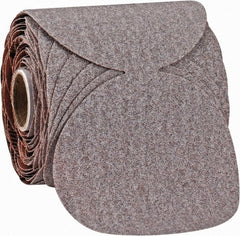 Norton - 3-1/2" Diam, 80 Grit Aluminum Oxide Adhesive PSA Disc - Coarse Grade, Natural, B Weighted Backing, Flexible - Exact Tooling