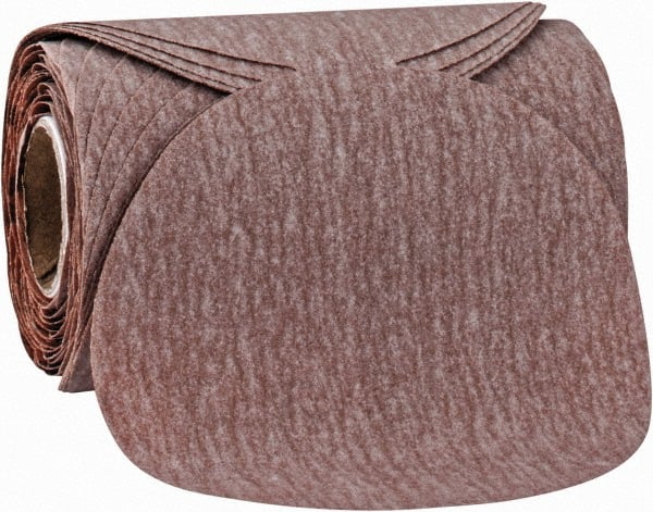 Norton - 3-1/2" Diam, 320 Grit Aluminum Oxide Adhesive PSA Disc - Very Fine Grade, Natural, B Weighted Backing, Flexible - Exact Tooling