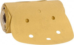Norton - 6" Diam, 320 Grit Aluminum Oxide Adhesive PSA Disc - Very Fine Grade, Gold, C Weighted Backing, Flexible - Exact Tooling
