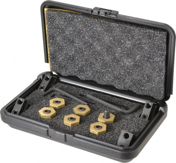 Mitee-Bite - 12 Piece Fixture Clamp T-Slot Kit with 5/8" Step Block, 7/16" T-Slot, 5/16-18 Stud Thread - 0.19" Nut Width - Exact Tooling