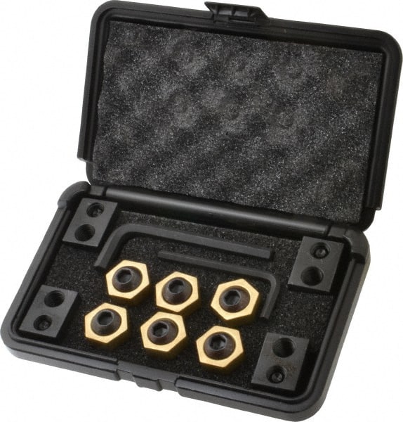 Mitee-Bite - 12 Piece Fixture Clamp T-Slot Kit with 1" Step Block, 11/16" T-Slot, 1/2-13 Stud Thread - 3/8" Nut Width - Exact Tooling