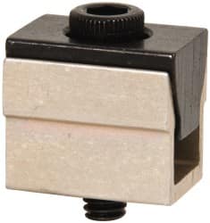 Mitee-Bite - 500 Lb Holding Force Single T-Slot Wedge Clamp - 0.41" Wide x 5/8" Deep x 1/2" High Base, 0.485 to 0.53" Jaw Spread, 2-1/2 Lb/Ft Torque, 8-32 Screw Thread - Exact Tooling