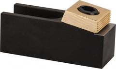 Mitee-Bite - 1-1/2" Wide x 1.62" High, Stepped, U Shaped Strap Clamp - 1.82" Travel, 4.21" OAL, 1.378" Tapered Height, 1.82" Slot Length - Exact Tooling