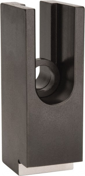 Mitee-Bite - 1-1/2" Wide x 2" High, Stepped, U Shaped Strap Clamp - 1.82" Travel, 4.21" OAL, 1.378" Tapered Height, 1.82" Slot Length - Exact Tooling