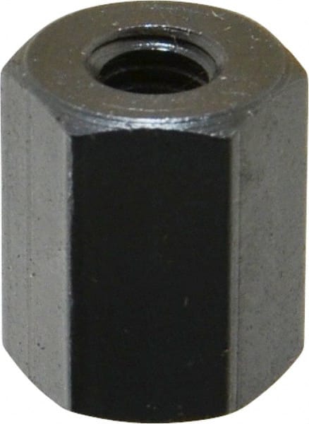 TE-CO - M6x1.00 Metric Coarse, 16mm OAL Steel Standard Coupling Nut - Black Oxide Coated, 13mm Width Across Flats - Exact Tooling