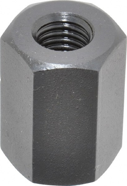 TE-CO - M12x1.75 Metric Coarse, 32mm OAL Steel Standard Coupling Nut - Black Oxide Coated, 22mm Width Across Flats - Exact Tooling