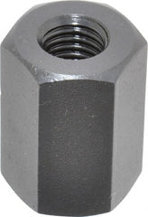 TE-CO - M12x1.75 Metric Coarse, 32mm OAL Steel Standard Coupling Nut - Black Oxide Coated, 22mm Width Across Flats - Exact Tooling