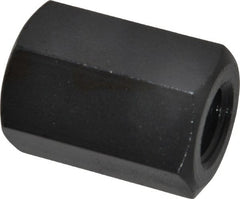 TE-CO - M16x2.00 Metric Coarse, 40mm OAL Steel Standard Coupling Nut - Black Oxide Coated, 27mm Width Across Flats - Exact Tooling