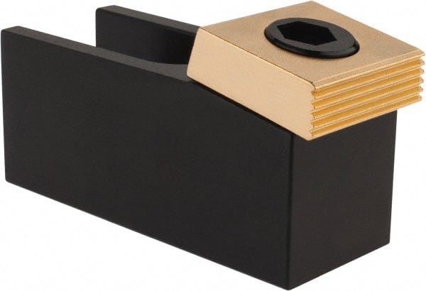 Mitee-Bite - 1-1/2" Wide x 1.62" High, Tapered, U Shaped Strap Clamp - 1.82" Travel, 3.8" OAL, 1.82" Slot Length - Exact Tooling