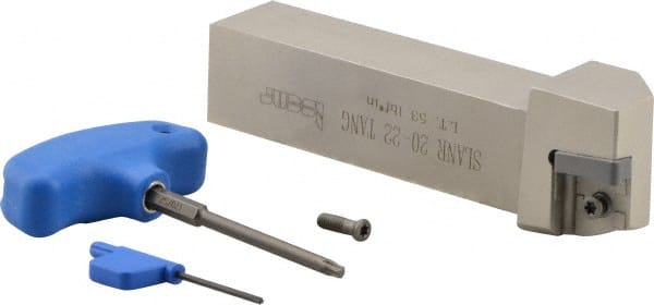 Iscar - SLAN, Right Hand Cut, 1-1/4" Shank Height x 1-1/4" Shank Width, Negative Rake Indexable Turning Toolholder - 6" OAL, LNMX 2210 Insert Compatibility, Series Heliturn - Exact Tooling