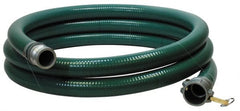 Alliance Hose & Rubber - -10 to 130°F, 4" Inside x 4.49" Outside Diam, PVC Liquid Suction & Discharge Hose - Green, 20' Long, 55 psi Working Pressure, 28 Vacuum Rating - Exact Tooling