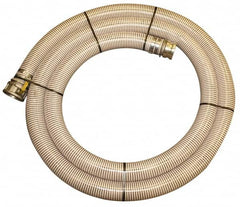 Alliance Hose & Rubber - -10 to 130°F, 2-1/2" Inside x 2.88" Outside Diam, PVC Liquid Suction & Discharge Hose - Clear, 20' Long, 28 Vacuum Rating, 65 psi Working Pressure - Exact Tooling