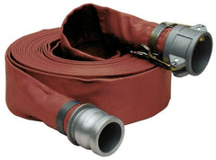 Alliance Hose & Rubber - -5 to 130°F, 4" Inside x 4" Outside Diam, PVC Liquid Suction & Discharge Hose - Brown, 100' Long, 100 psi Working Pressure - Exact Tooling