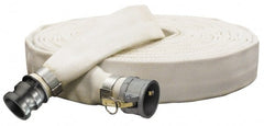 Alliance Hose & Rubber - -5 to 130°F, 2-1/2" Inside x 2-1/2" Outside Diam, Polyester Liquid Suction & Discharge Hose - White, 50' Long, 125 psi Working Pressure - Exact Tooling