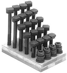 Gibraltar - 28 Piece, 3/4-10, 2 to 6" Length Range, T-Slot Bolt Assortment - 3/4" Slot Width, Grade 8 Steel - Exact Tooling