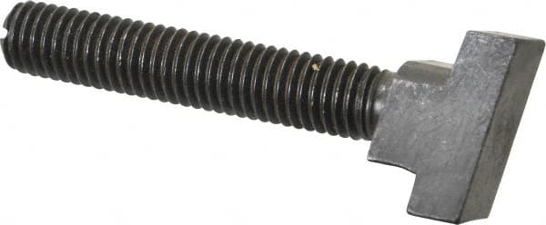 Gibraltar - 1/2-13, 2-1/2" Thread Length, 5/8" Slot Width, Black Oxide, Steel Rotary T Slot Bolt - 3" Length Under Head, Grade 5, 1-1/8" Head Width x 11/32" Head Height - Exact Tooling