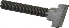 Gibraltar - 1/2-13, 2-1/2" Thread Length, 5/8" Slot Width, Black Oxide, Steel Rotary T Slot Bolt - 3" Length Under Head, Grade 5, 1-1/8" Head Width x 11/32" Head Height - Exact Tooling