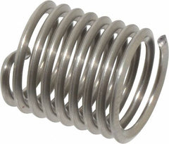 Heli-Coil - M9x1.25 Metric Coarse, 13.5mm OAL, Free Running Helical Insert - 10-7/8 Free Coils, Tanged, Stainless Steel, Bright Finish, 1-1/2D Insert Length - Exact Tooling