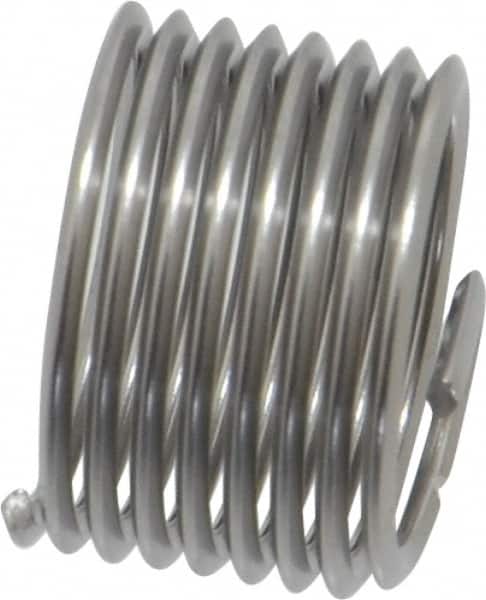 Heli-Coil - M10x1.00 Metric Fine, 1/2" OAL, Free Running Helical Insert - Tanged, Stainless Steel - Exact Tooling
